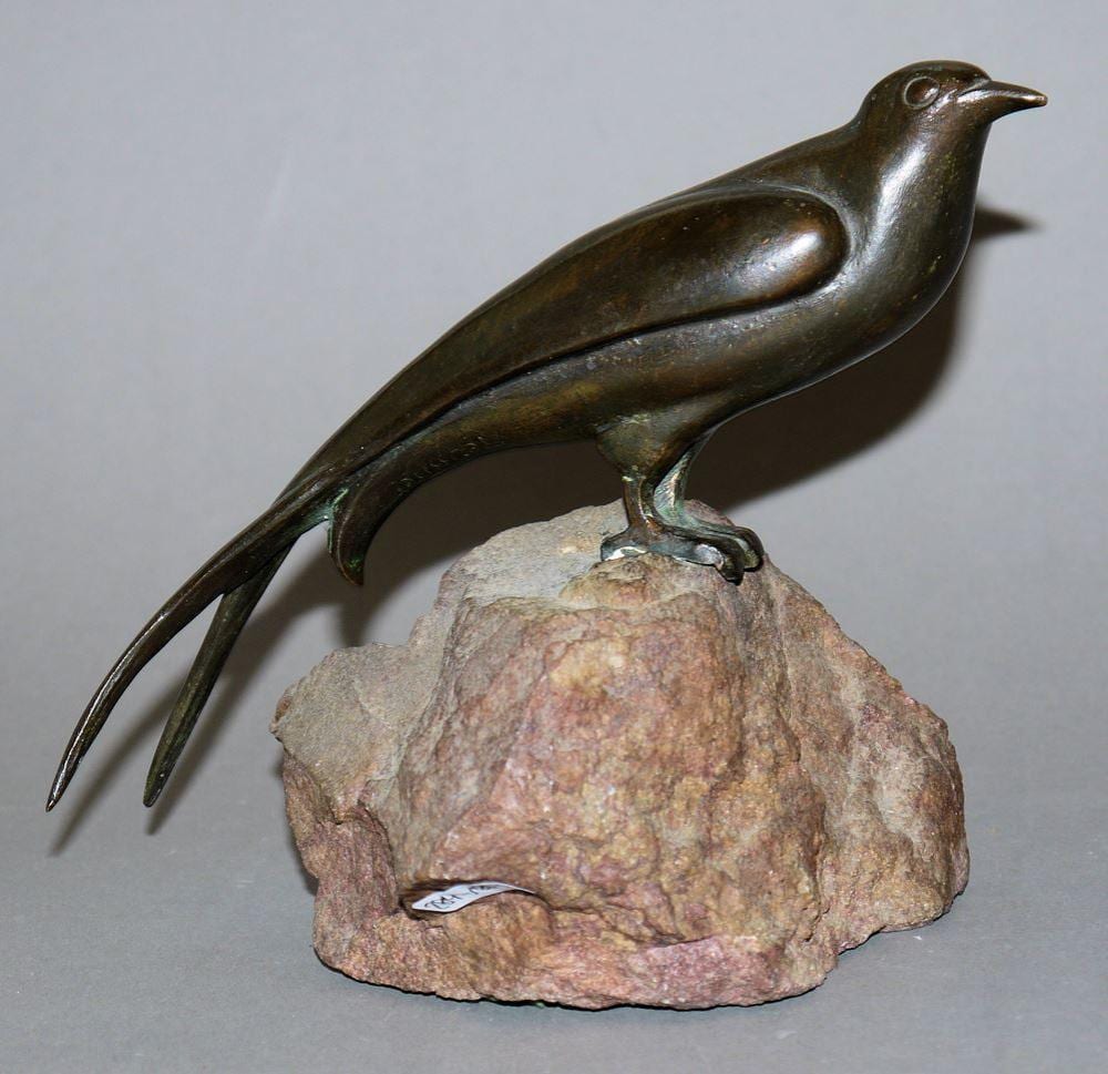 Charles Reussner comparable auction result: charles reussner bronzeplastik einer schwalbe um 1920 30