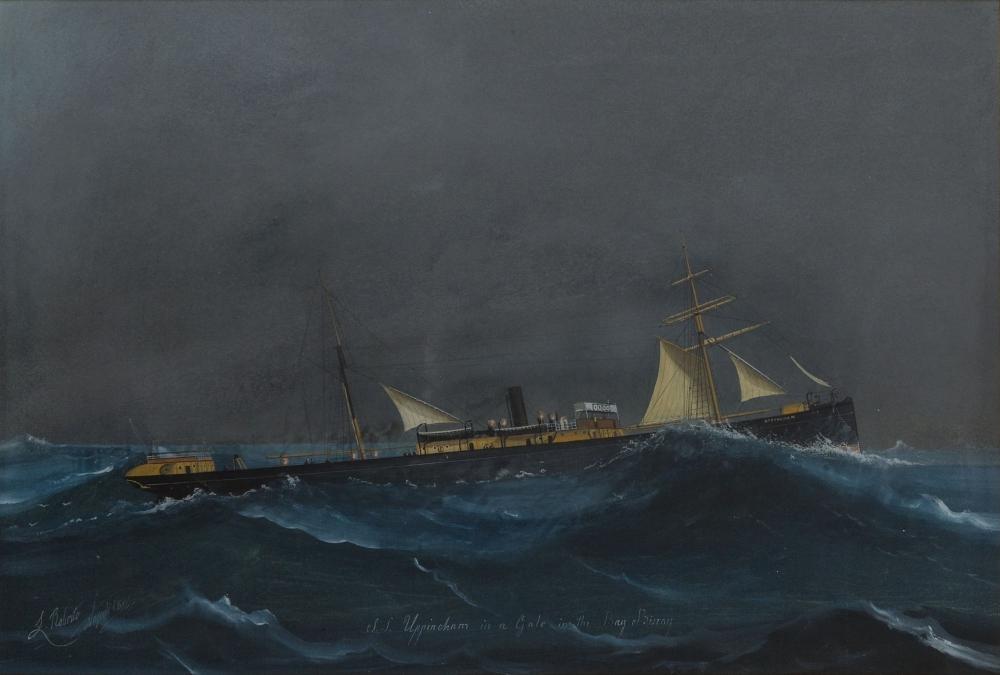 luigi roberto italian 1845 1910 s s uppingham in a gale in the bay of biscay s s uppingham entering the bay of naples 1886 · Charles Miller Ltd · 2020-07-07 Luigi Roberto comparable auction result: luigi roberto italian 1845 1910 s s uppingham in a gale in the bay of biscay s s uppingham entering the bay of naples 1886