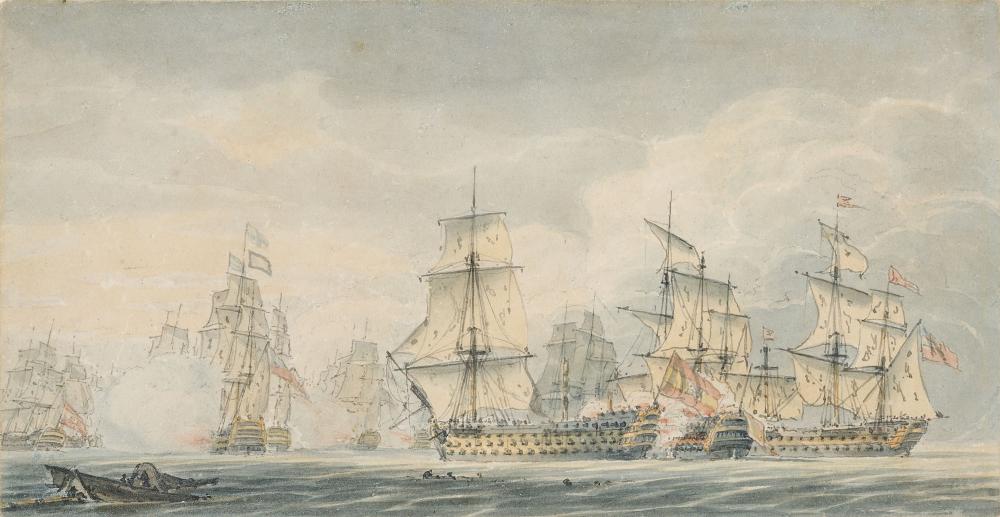 robert cleveley british 1747 1809 the battle of cape st vincent a pair of watercolours · Charles Miller Ltd · 2020-07-07 Robert Cleveley comparable auction result: robert cleveley british 1747 1809 the battle of cape st vincent a pair of watercolours
