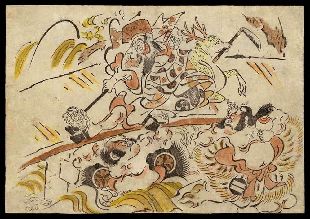 Torii Kiyonobu comparable auction result: torii kiyonobu japanese woodblock print actors tsuuchi jihei ii matsumoto koshiro i and sakata hangoro