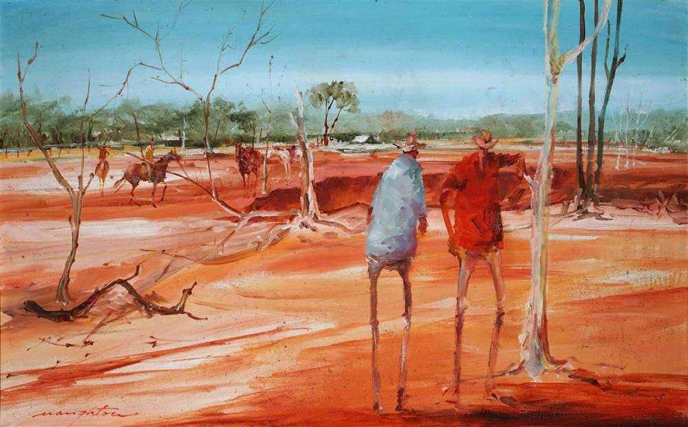 Keith Naughton comparable auction result: keith naughton 1925 on the torrens creek 37 x 59 5 cm frame 55 x 78 x 4 cm