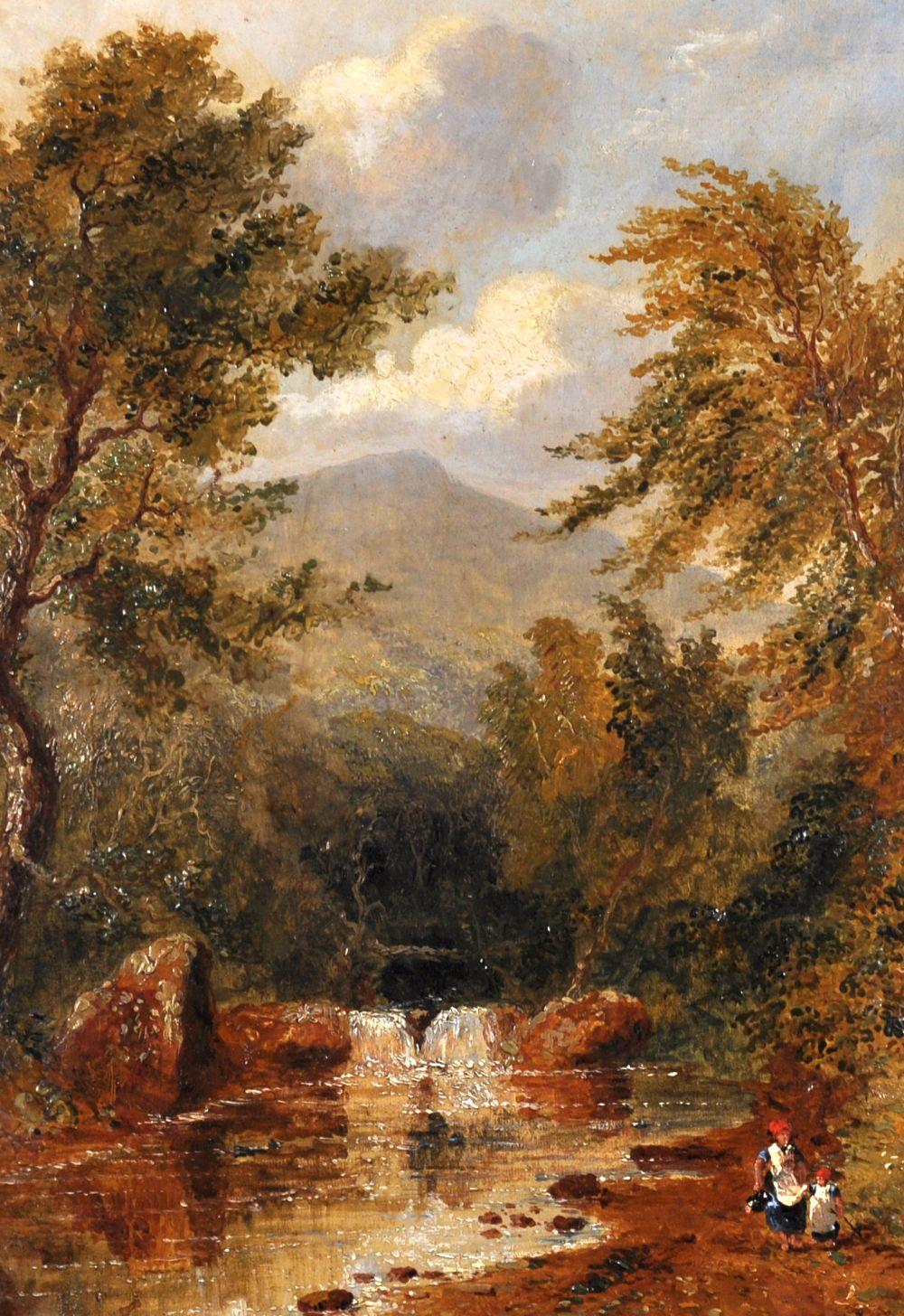 Joseph Murray Ince comparable auction result: joseph murray ince 1806 1859 british scene on cantriff brook looking to the brecon beacons with figures