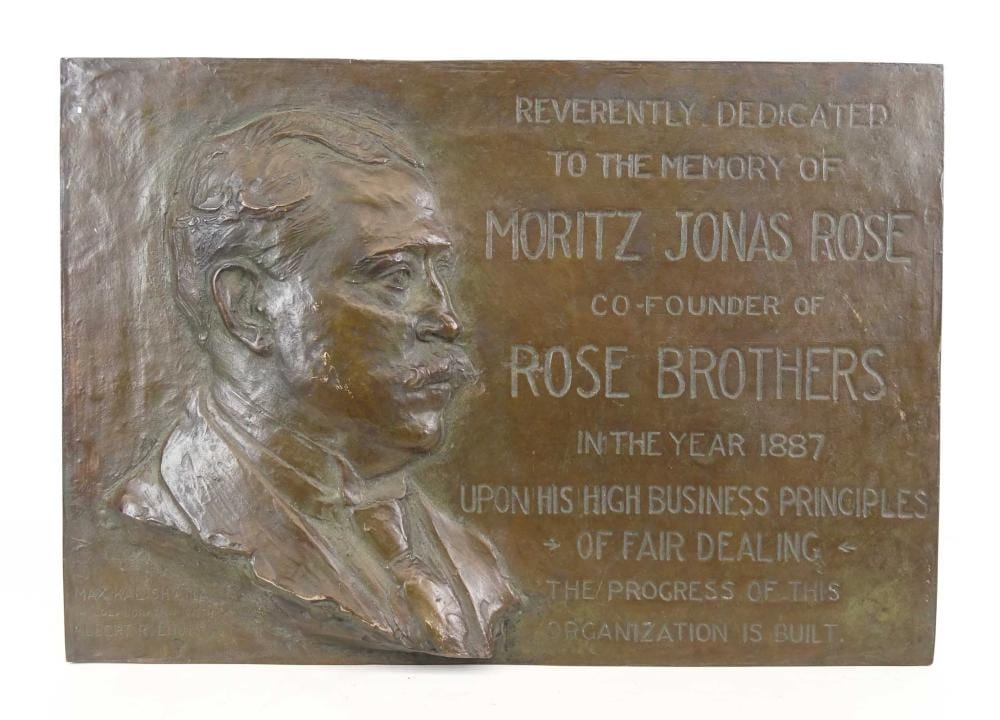 Max Kalish comparable auction result: max kalish 1891 1945 bronze plaque