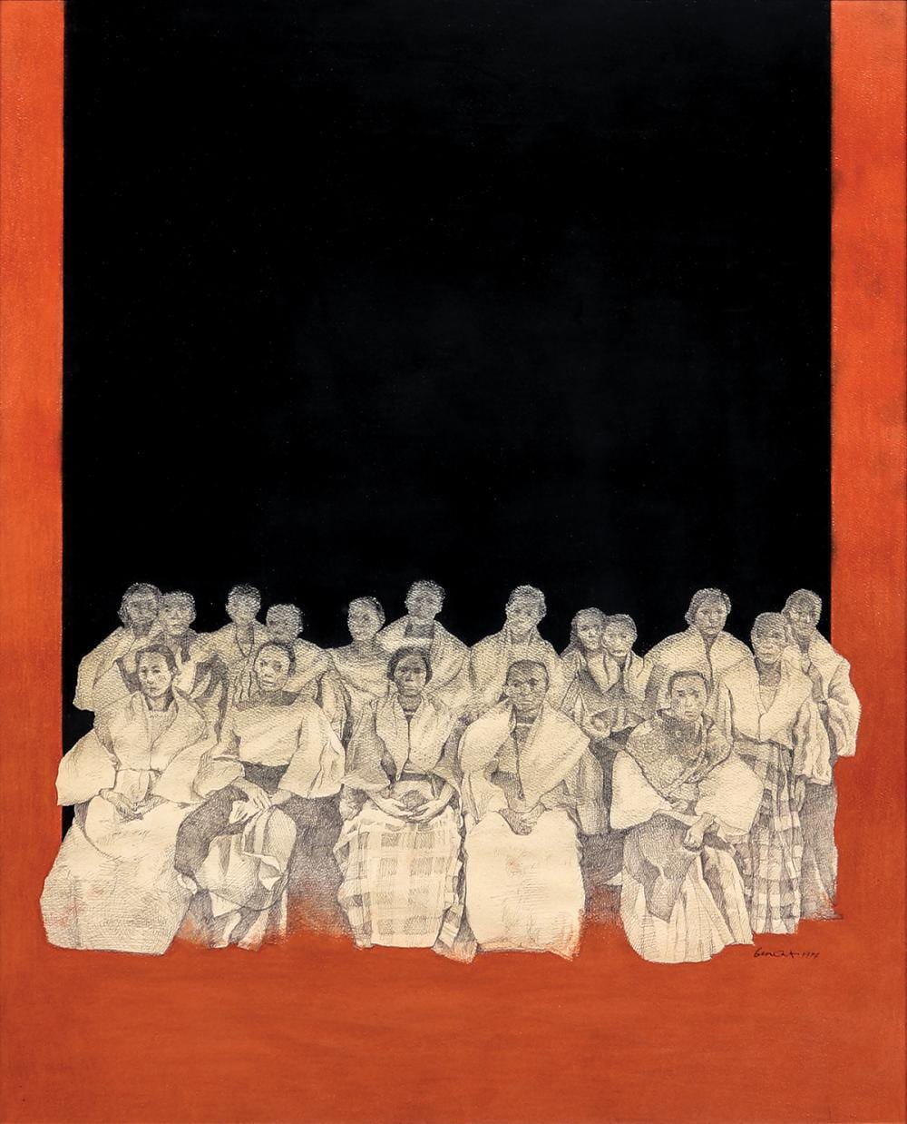 Benedicto Cabrera (b. 1942) - Women Waiting comparable sale