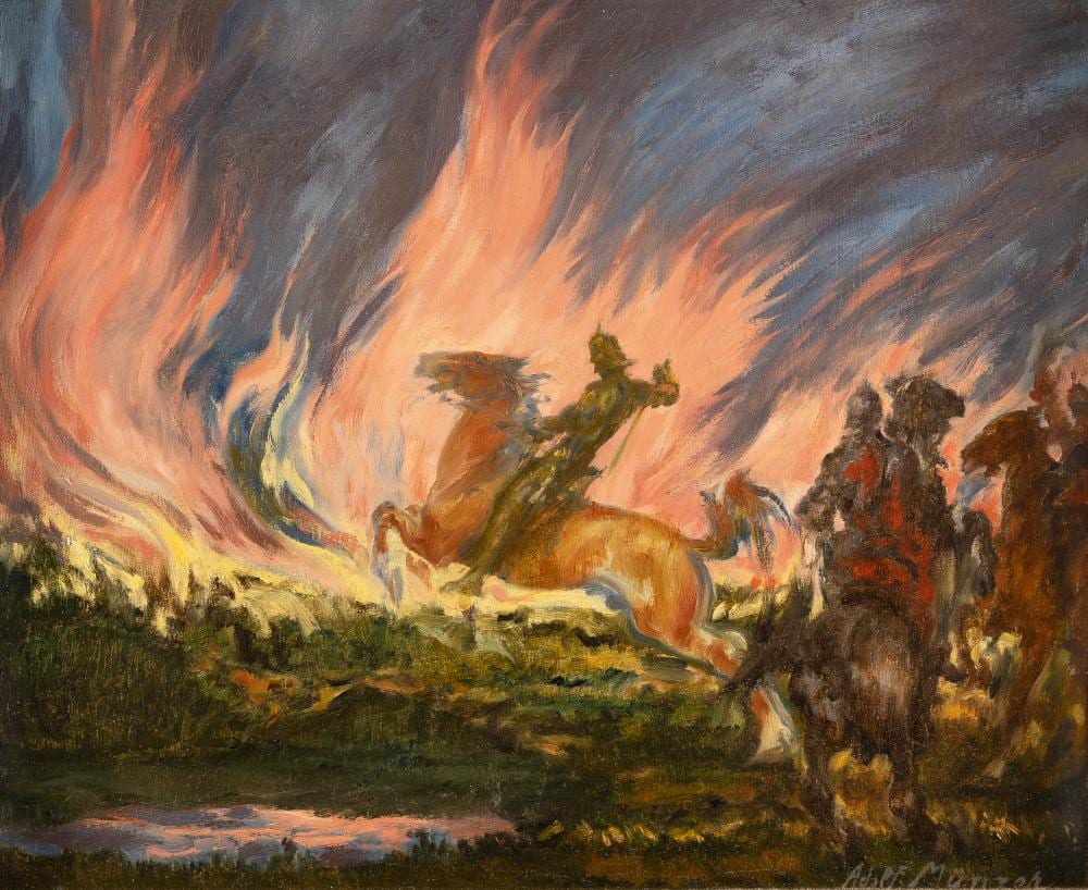 Adolf Münzer comparable auction result: adolf m nzer die waberlohe