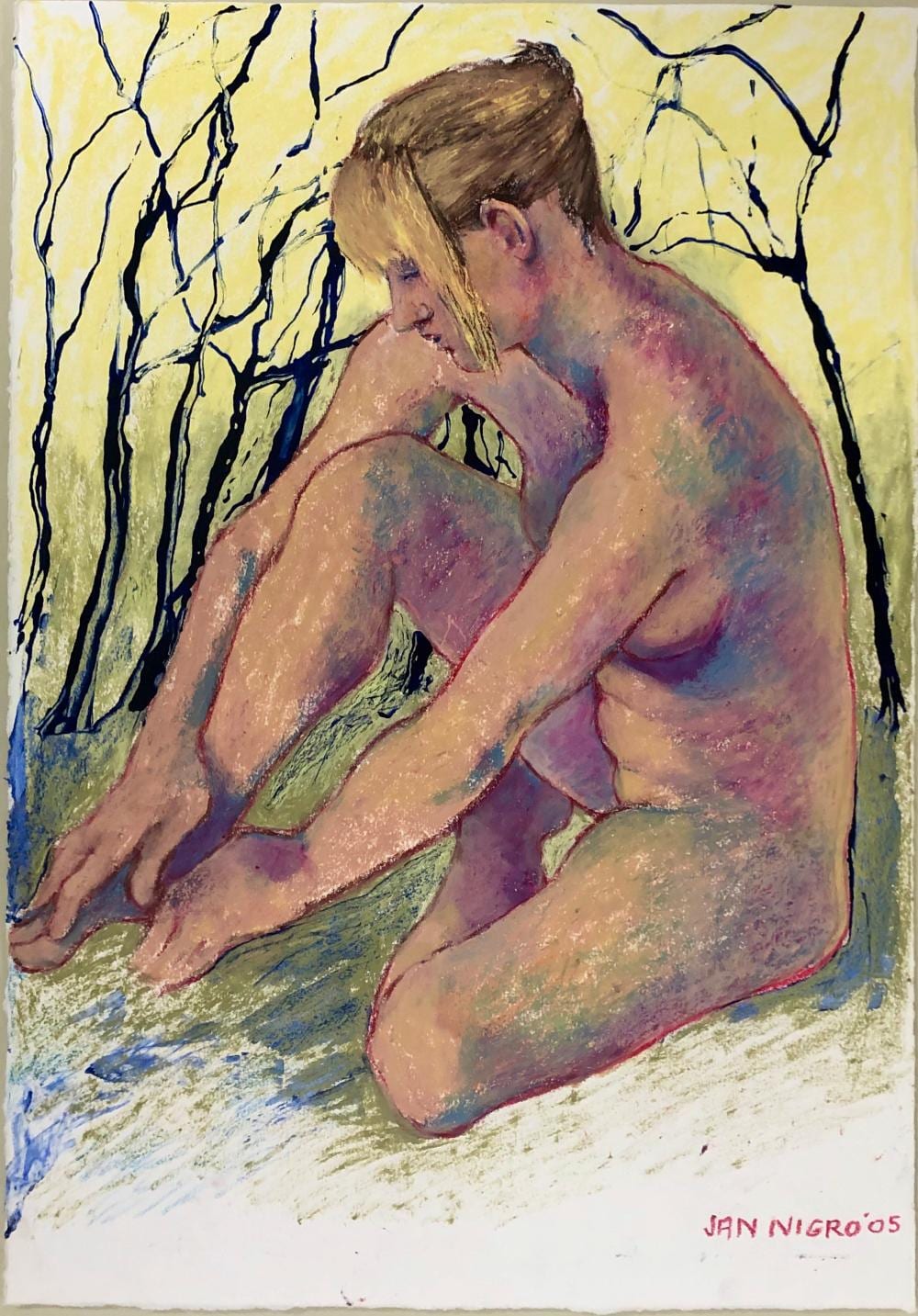 Jan Nigro comparable auction result: jan nigro 1920 2012 nude in woodland