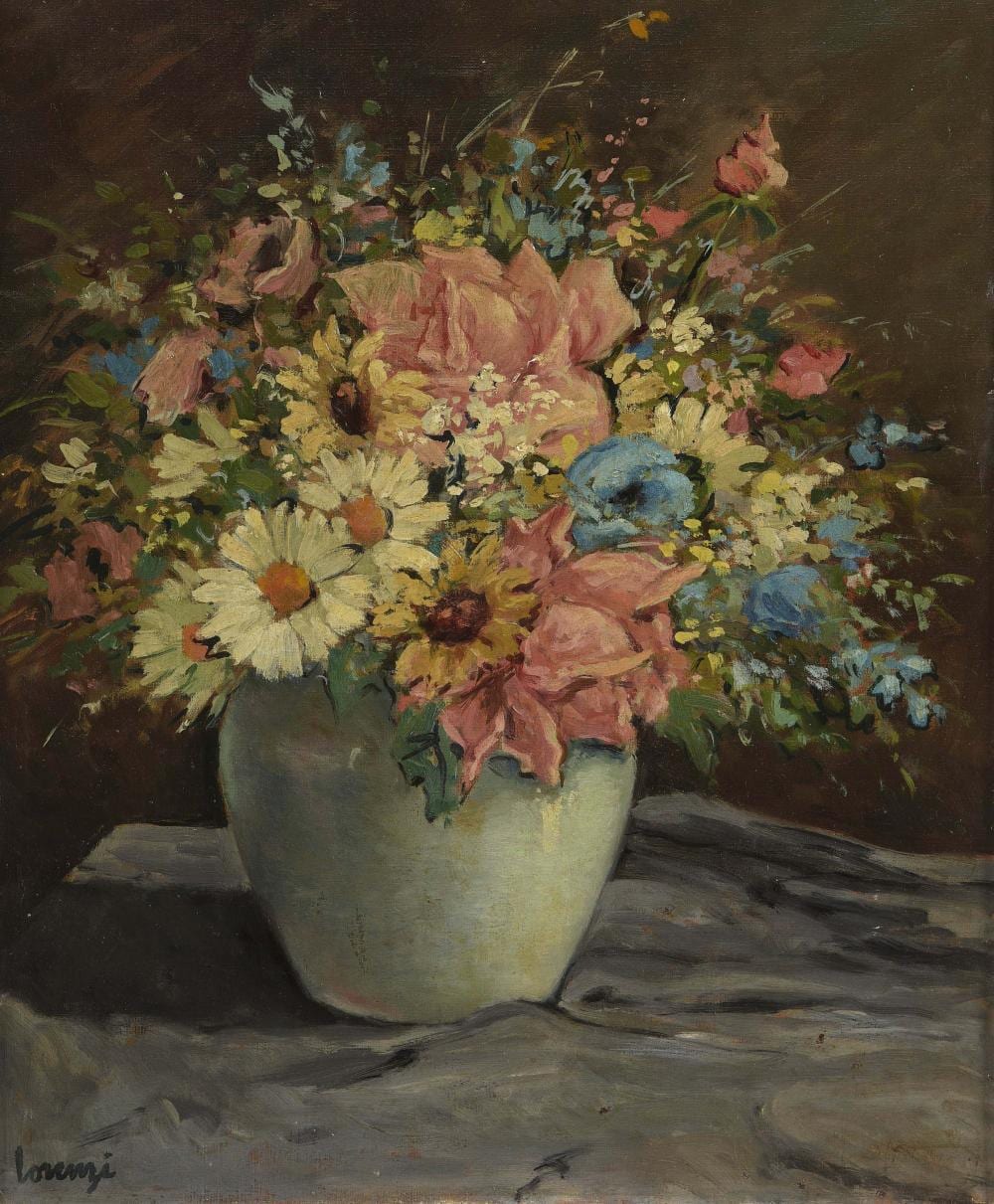 Alberto Fabio Lorenzi comparable auction result: alberto fabio lorenzi 1880 1969 nature morte aux fleurs