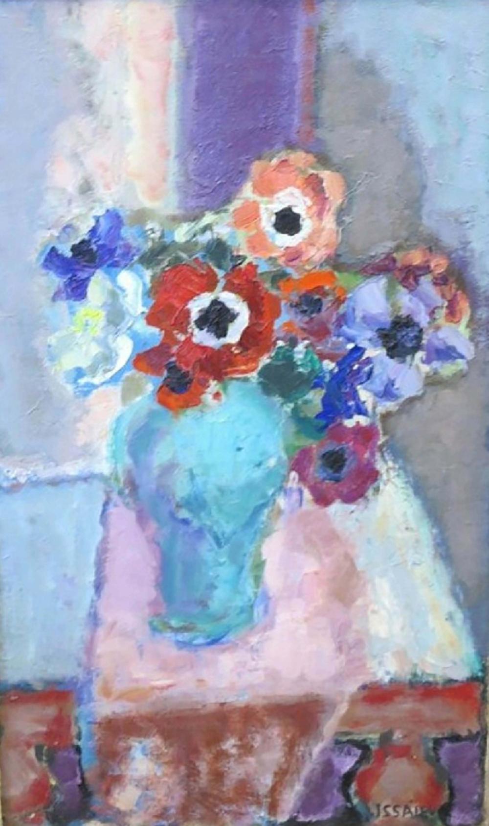 Nikolaj Isaev comparable auction result: nicolas issaiev 1891 1977 an mones dans un vase bleu