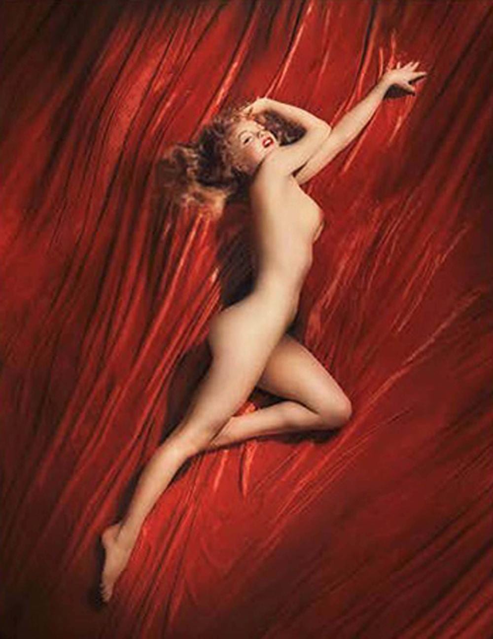 Tom Kelley comparable auction result: tom kelley 1914 1984 marilyn monroe on red velvet