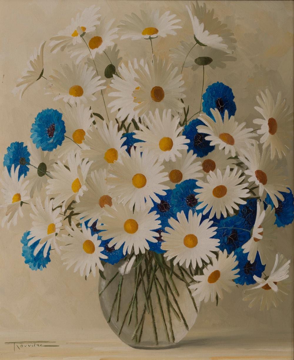 Elizabeth Rouviere comparable auction result: elizabeth rouviere marqueritez et bleuets