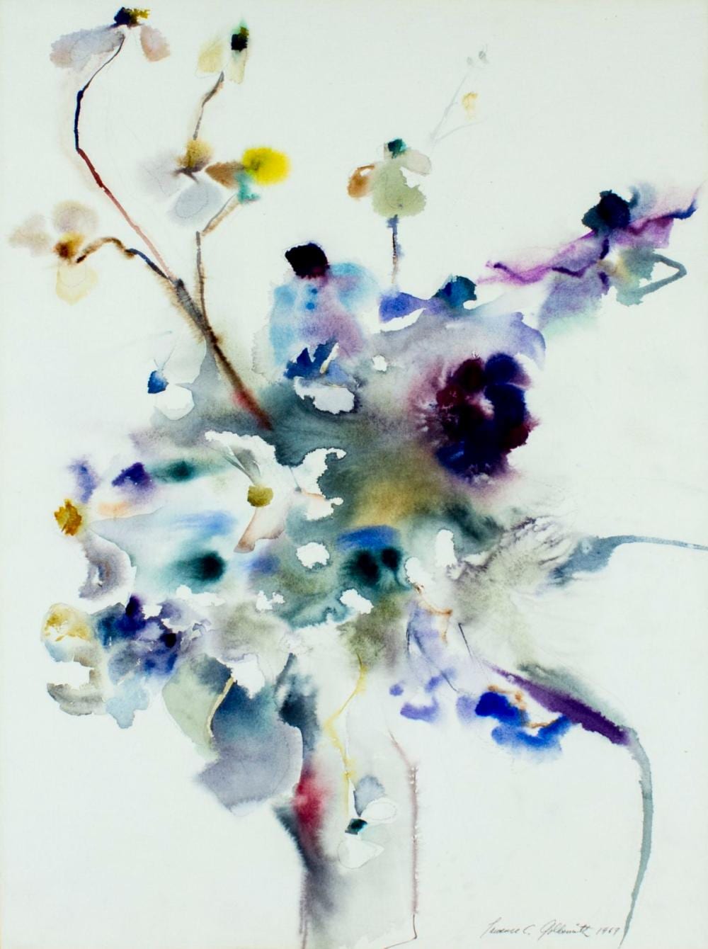 Lawrence Goldsmith comparable auction result: lawrence goldsmith vt 1916 2004 watercolor painting