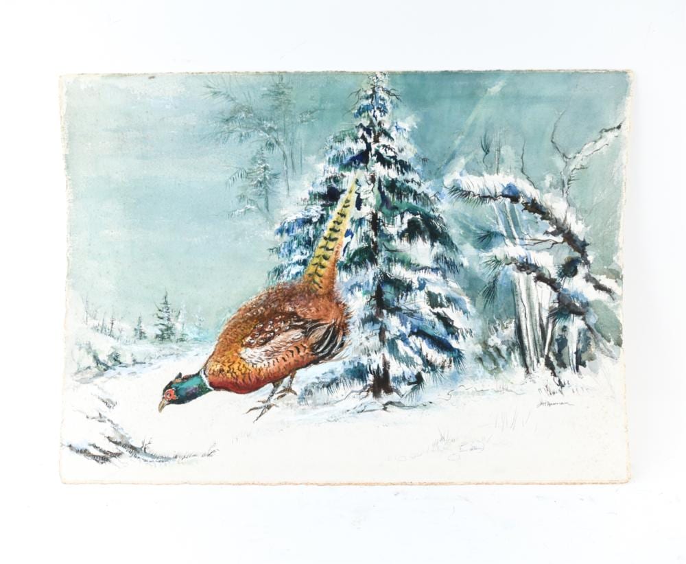 Irene Hodes Newman comparable auction result: irene hodes newman 1900 1982 pheasant w c