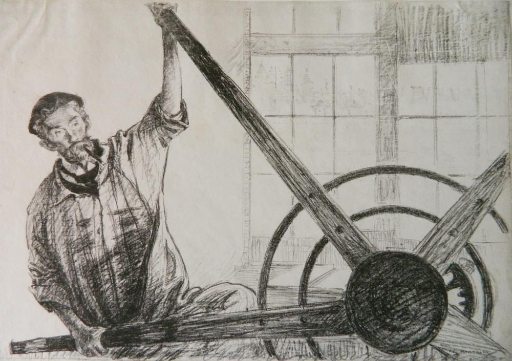 Archibald Standish Hartrick comparable auction result: archibald standish hartrick lithograph