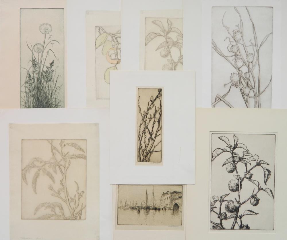 Bertha Jacques comparable auction result: bertha jacques etchings 8