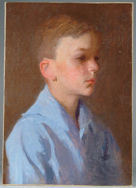Will Rowland Davis comparable auction result: will rowland davis american 1879 boy in blue shirt