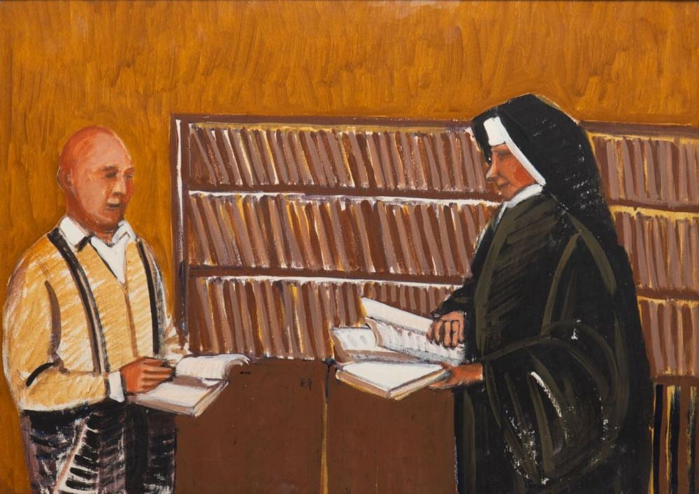 Jaroslaw Modzelewski comparable auction result: jaroslaw modzelewski b 1955 aid with a book choice from the series caritas 1998