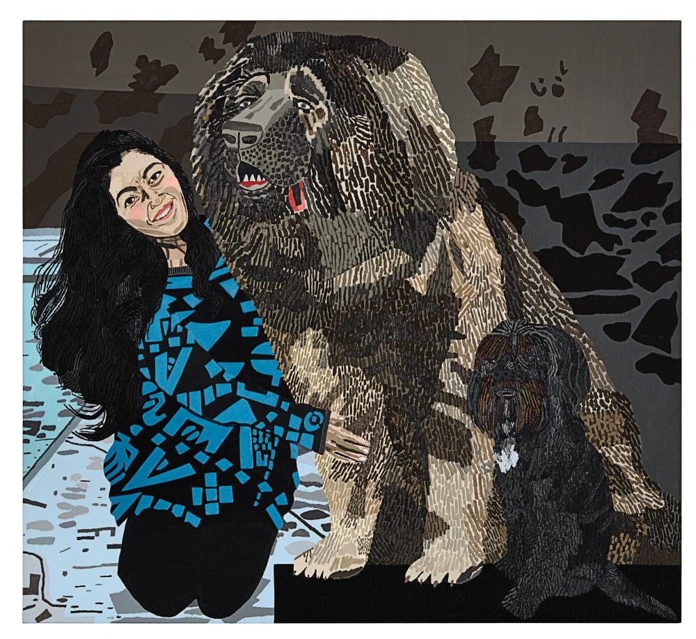 Jonas Wood | Shio With Two Dogs comparable sale