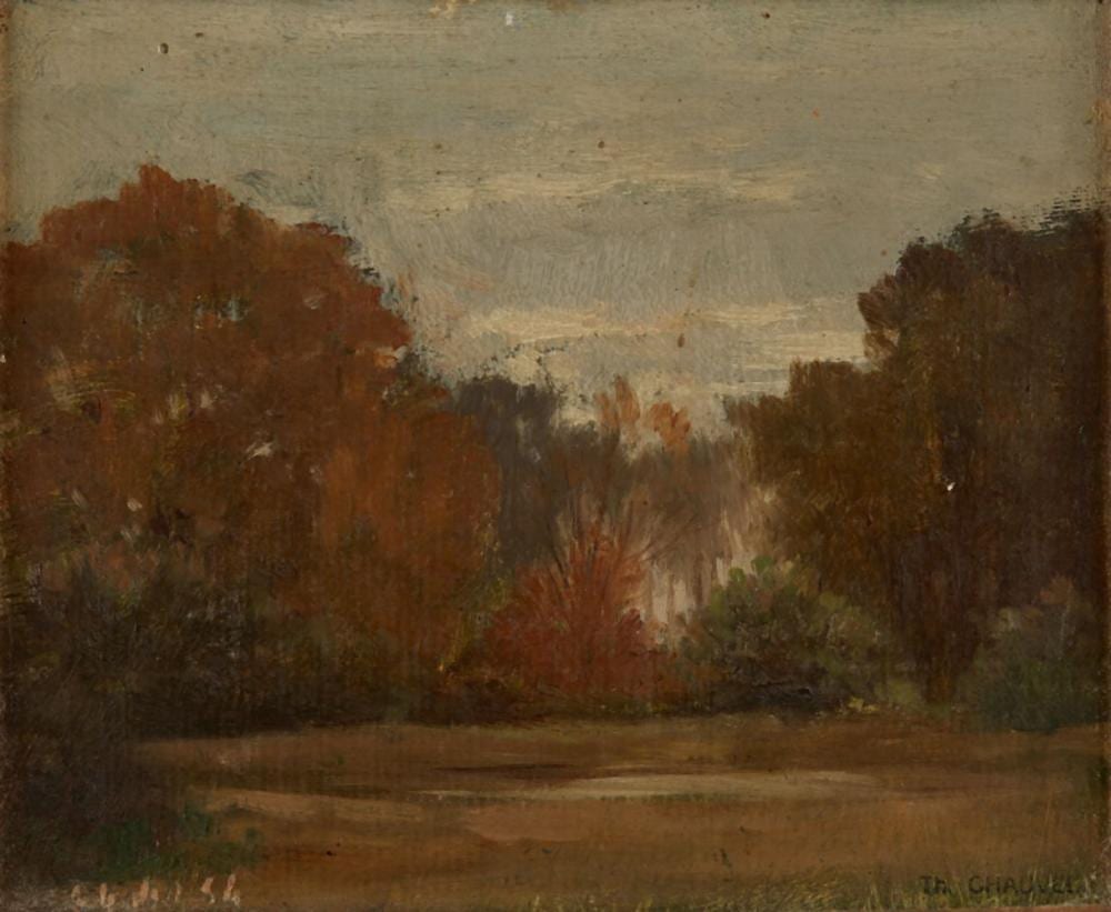 Théophile Chauvel comparable auction result: th ophile chauvel paris 1831 1909 vue d une clairi re toile sign en bas droite th ophil