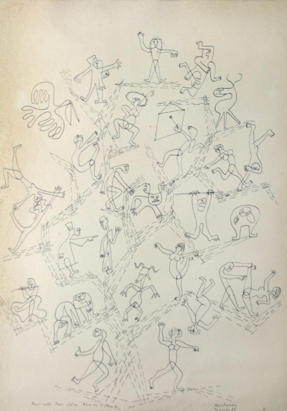 Francis Etienne Montanier comparable auction result: francis etienne montanier france 1895 1974 ink on paper
