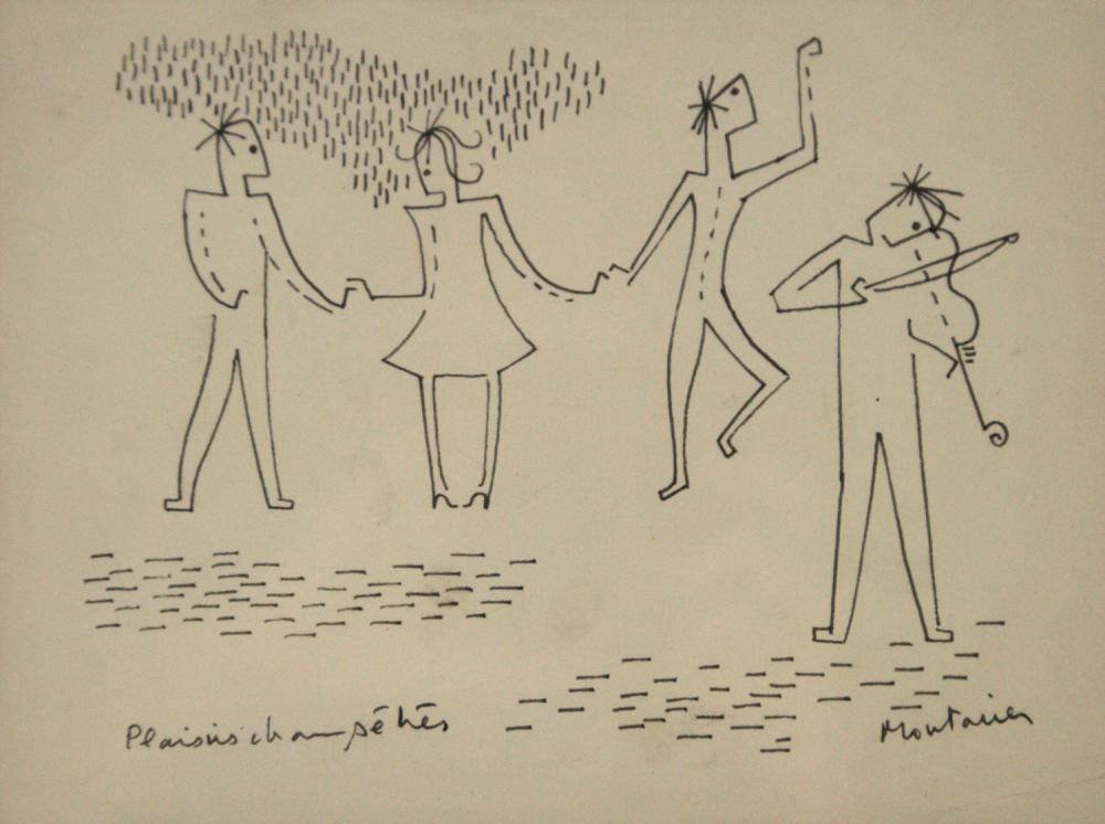 Francis Etienne Montanier comparable auction result: francis etienne montanier french 1895 1974 ink on paper