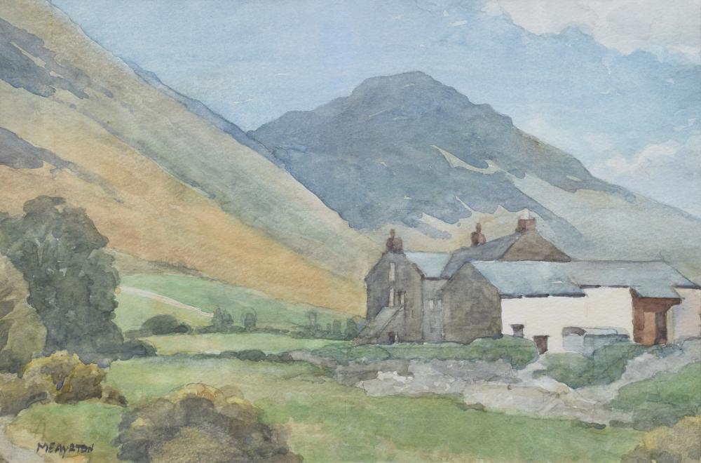Millicent E. Ayrton comparable auction result: millicent ayrton cumbrian farm watercolour