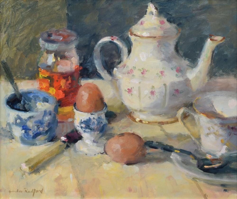 Gordon Radford comparable auction result: gordon radford british 1936 2015 breakfast oil