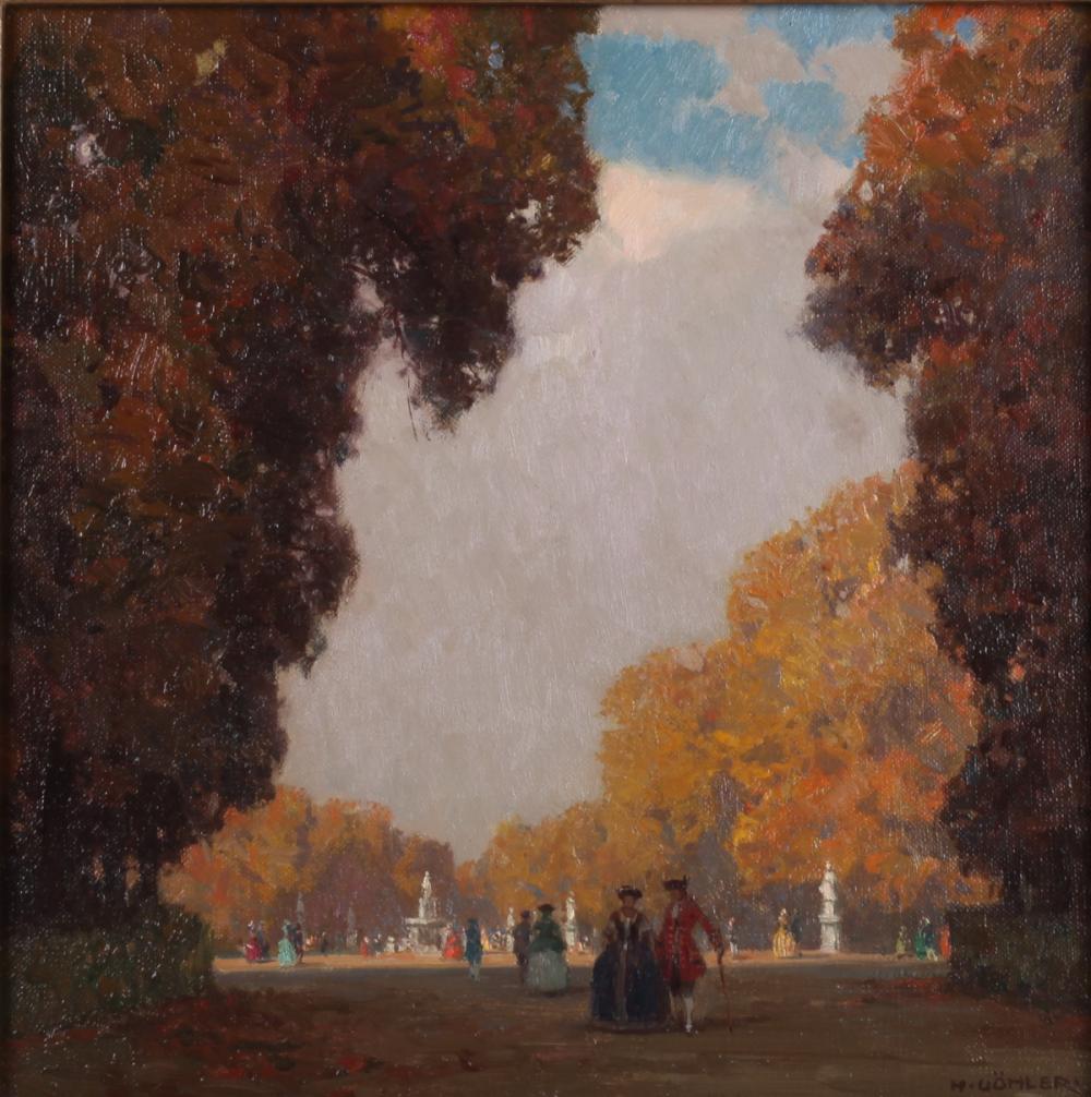 Hermann Göhler comparable auction result: hermann g hler 1874 1959 in the autumn park on sunday