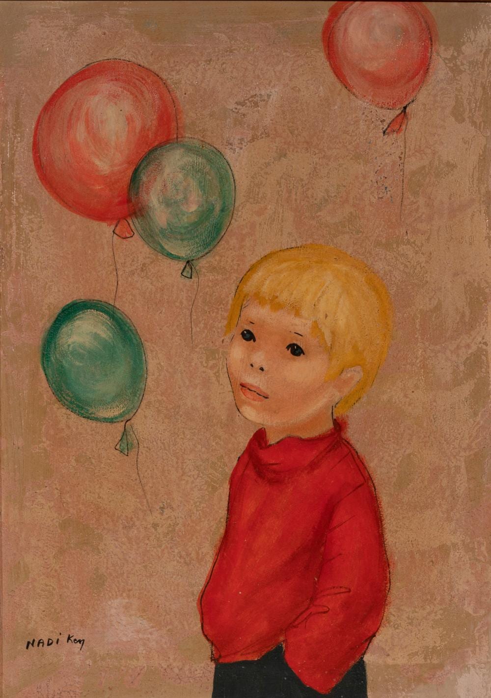 Nadi Ken comparable auction result: nadi ken boy with balloons