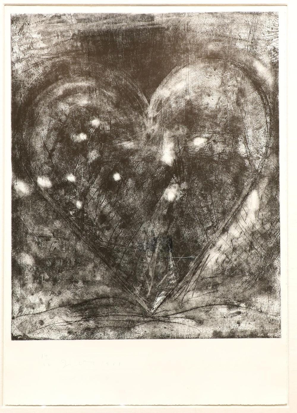 Jim Dine (American, b. 1935) Etching Heart sold by Market Auctions, lot 130 — auction record photograph