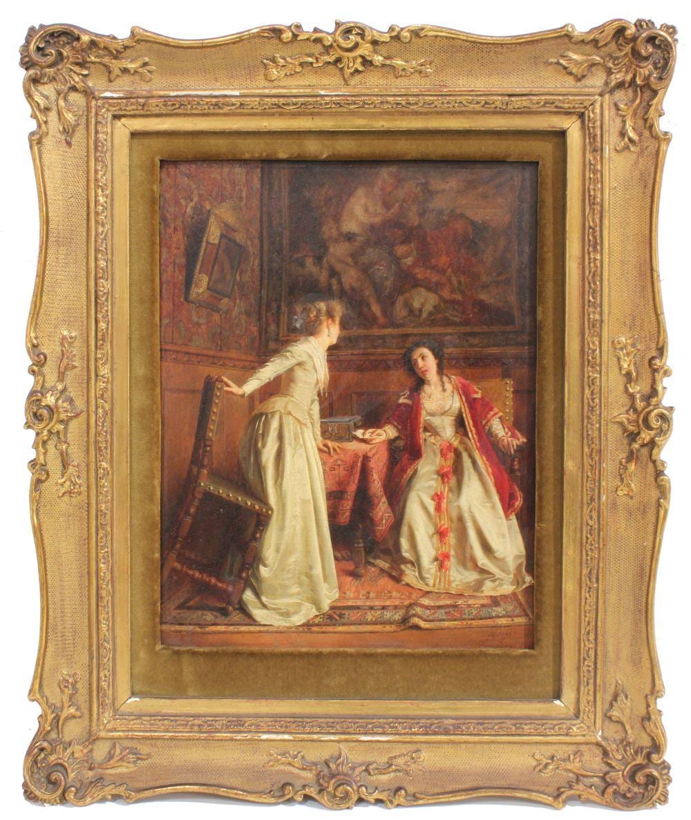 Ignacio de León y Escosura comparable auction result: ignacio de le n y escosura 1834 1901 feminine scene 1869