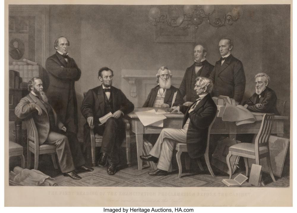 Alexander Hay Ritchie comparable auction result: alexander hay ritchie american 1822 1895 the first reading of the emancipatio