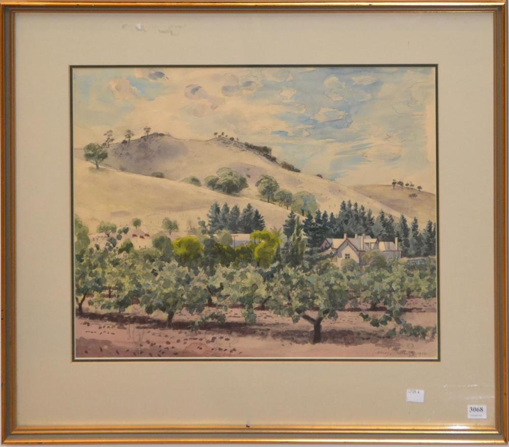 tony irving untitled landscape watercolour 38 x 48cm frame size 59 x 67 5cm condition light overall discolouration · Leonard Joel · 2020-07-02 Tony Irving comparable auction result: tony irving untitled landscape watercolour 38 x 48cm frame size 59 x 67 5cm condition light overall discolouration
