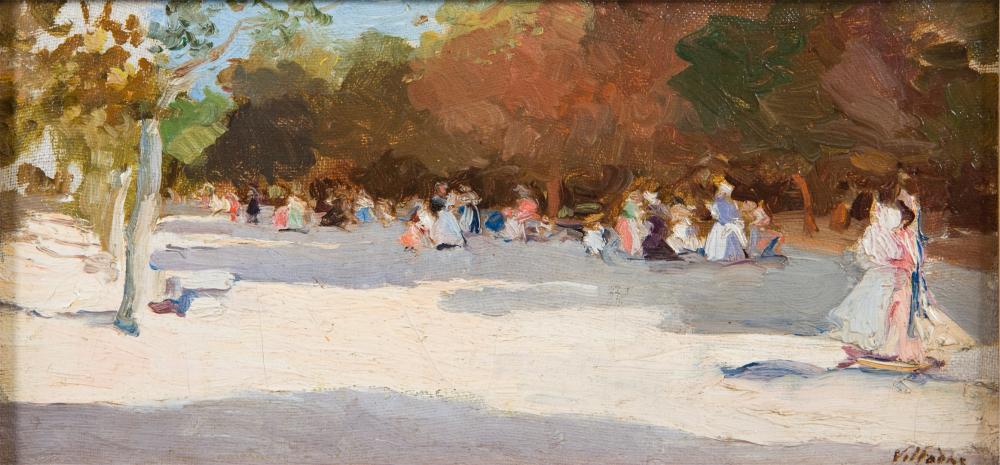 Ricardo de Villodas comparable auction result: ricardo villodas de la torre madrid 1846 soria 1904 paseo en el parque
