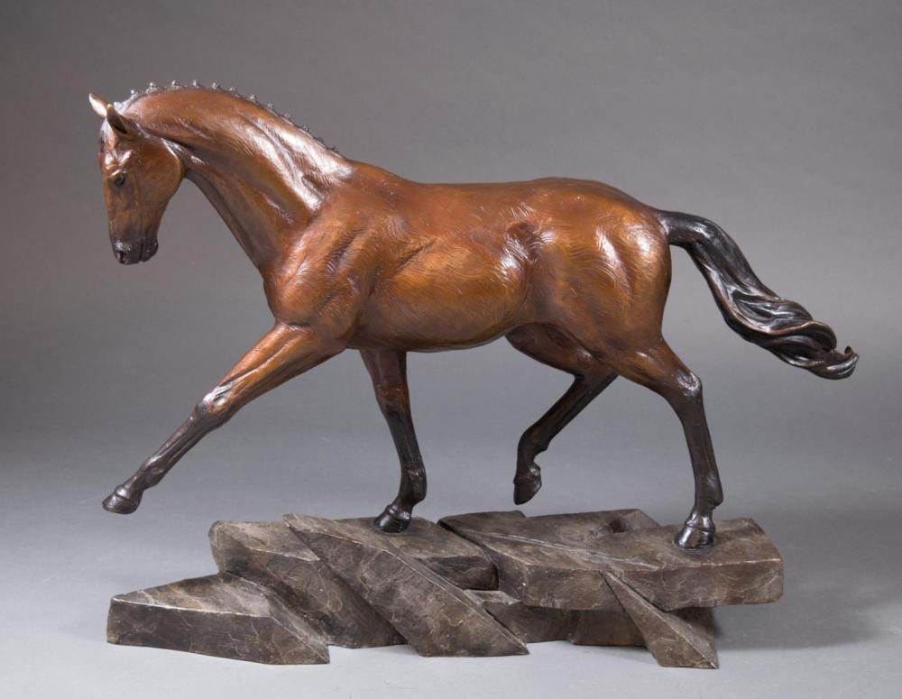 Rip Caswell comparable auction result: rip caswell oregon born 1962 bronze sculpture