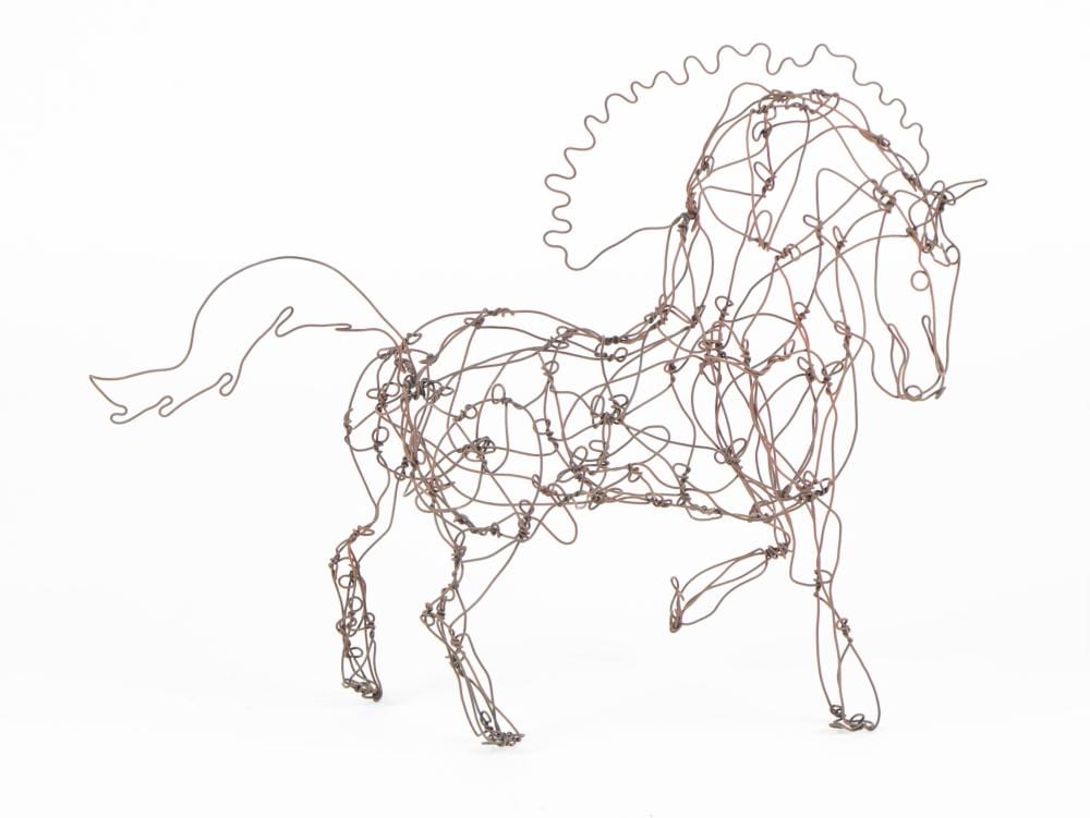 Thai Varick comparable auction result: thai varick 1941 2001 stallion wire sculpture