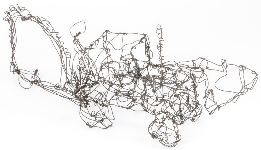 Thai Varick comparable auction result: thai varick 1941 2001 backhoe wire sculpture
