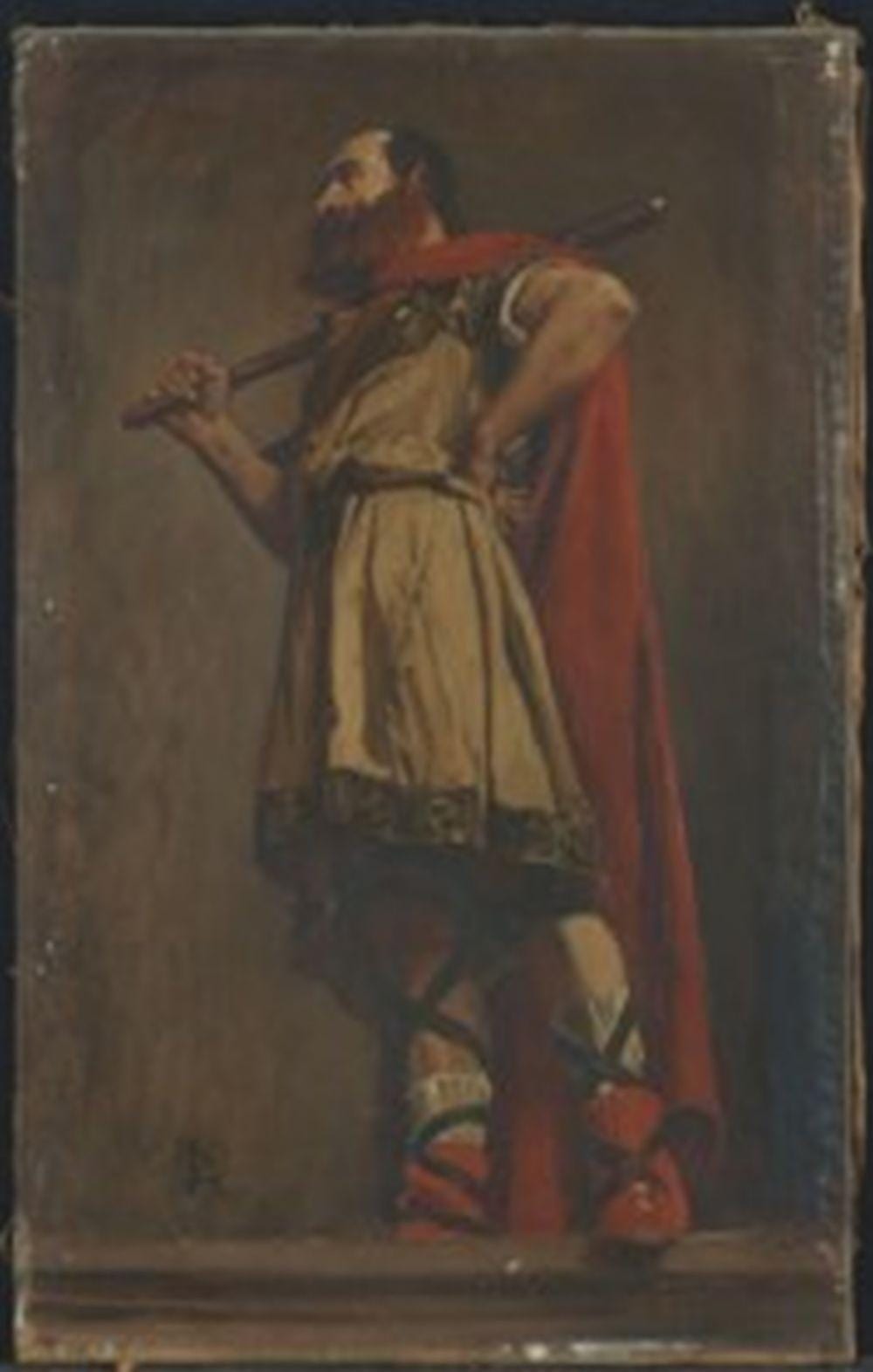 Jean Paul Laurens comparable auction result: jean paul laurens fourquevaux 1838 1921 paris tude de soldat pour la mort de sainte genevi ve au panth on