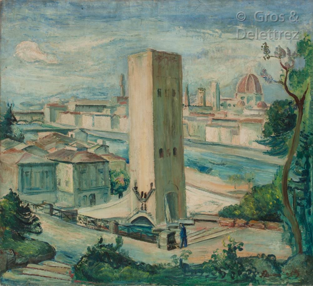 Friedrich Ludwig comparable auction result: friedrich ludwig 1895 1970 vue de florence