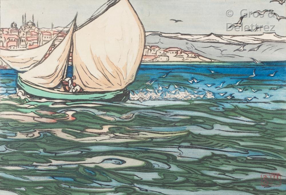 georges g o fourrier 1898 1966 barques sur le bosphore · Gros-Delettrez · 2020-07-09 Georges Géo-Fourrier comparable auction result: georges g o fourrier 1898 1966 barques sur le bosphore