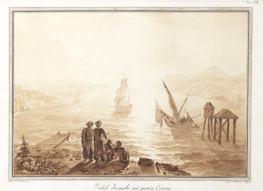 Achille Etna Michallon comparable auction result: achille etna michallon french 1796 1822 view of the bosphorus looking toward the black sea sight size