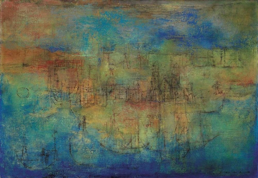 Zao Wou-Ki (ZHAO WUJI, 1920-2013) - Petite Ville Hollandaise (Dutch Town) comparable sale