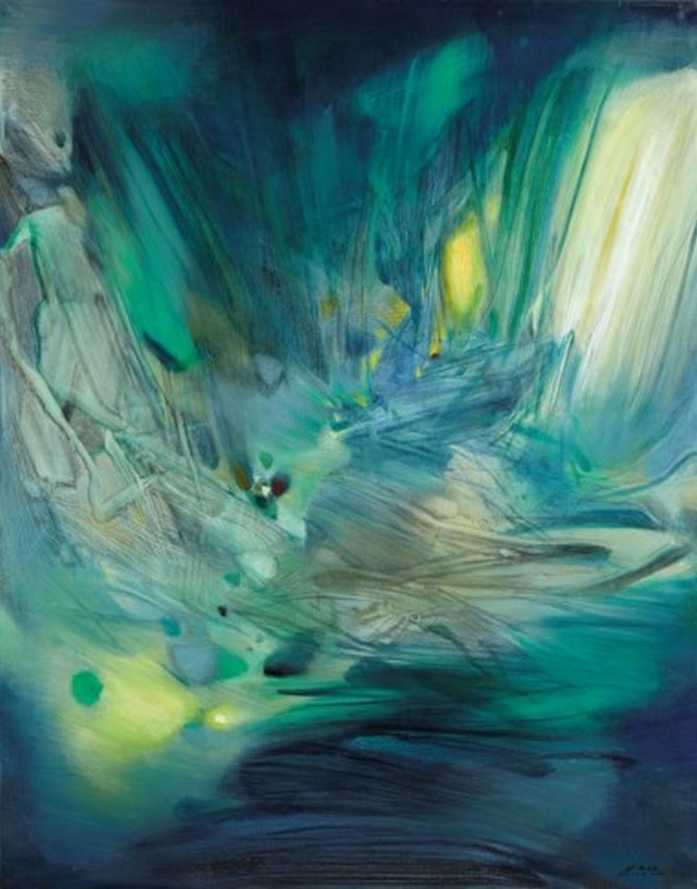 Chu Teh-Chun (ZHU DEQUN, FRANCE/CHINA, 1920-2014) - LE 8.12.1976 comparable sale