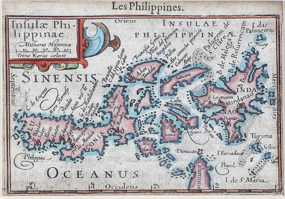 Pieter van der Keere comparable auction result: petrus kaerius 1571 1646 insulae philippinae les philippines