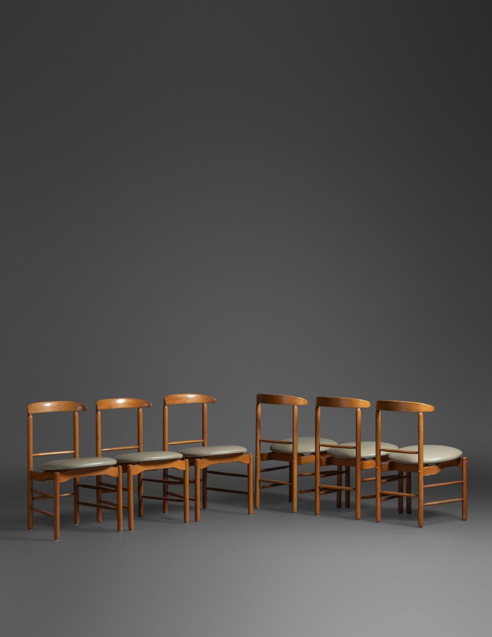 Greta Magnusson Grossman comparable auction result: greta magnusson grossman swedish 1906 1999 set of six dining chairs glenn of california usa