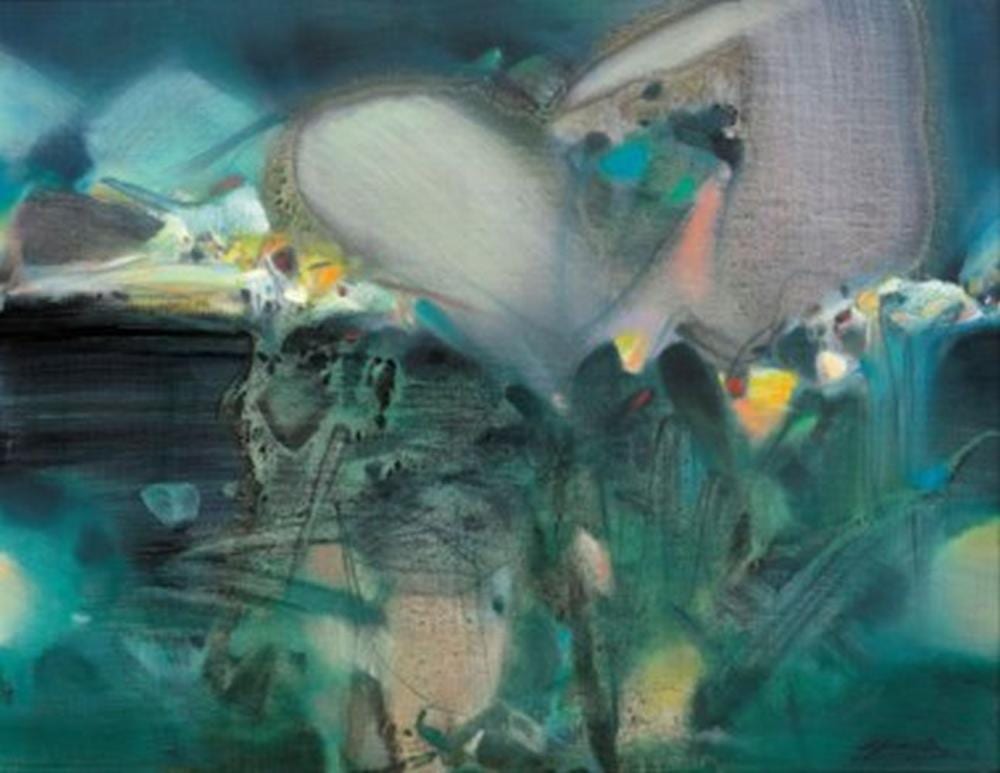 Chu Teh-Chun (ZHU DEQUN, 1920-2014) - L'Imprévu (The Unexpected) comparable sale