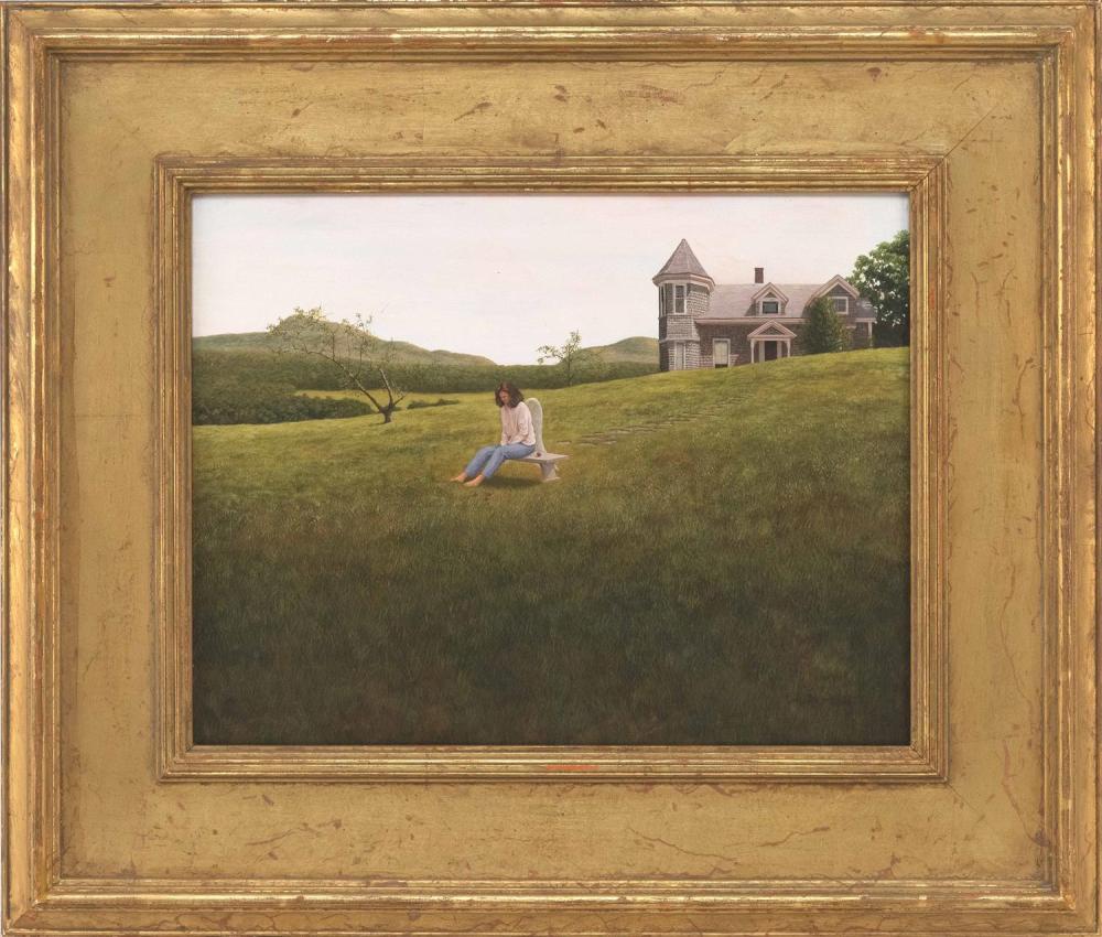 Mark Meunier comparable auction result: mark meunier massachusetts 1949 2017 harvest tempera on board 14 x 18 framed 23 x 27