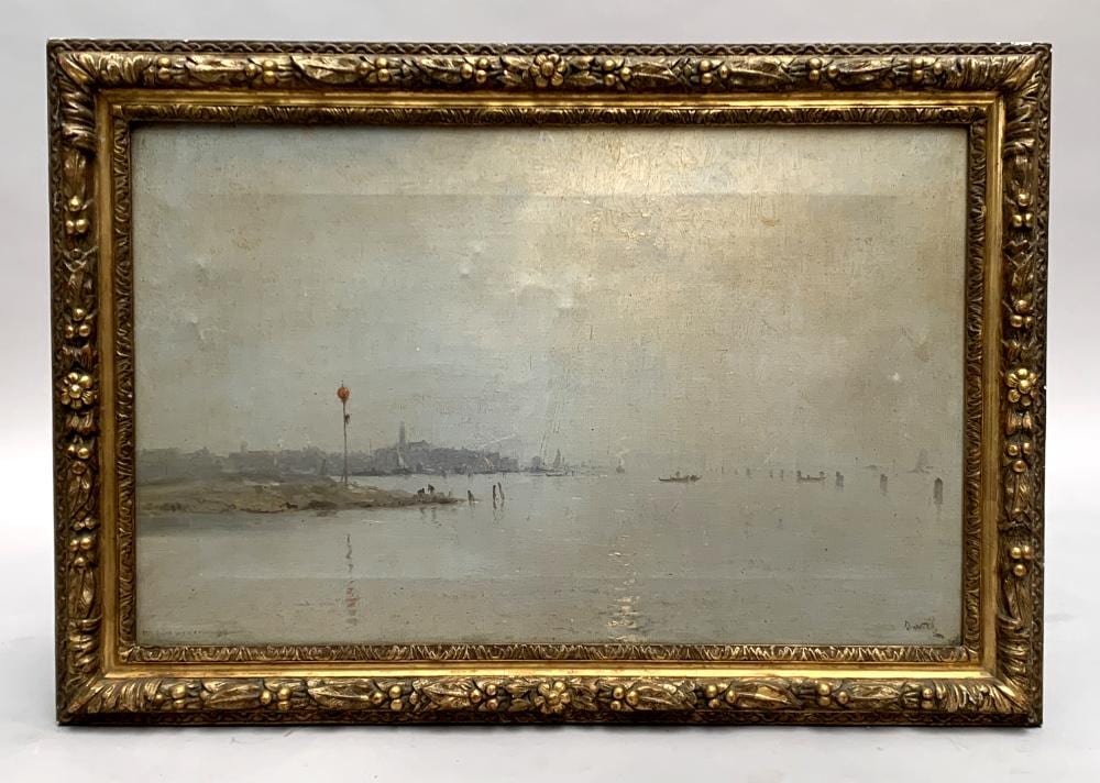 August Will comparable auction result: august will 1834 1910 la lagune huile sur toile sign en bas droite