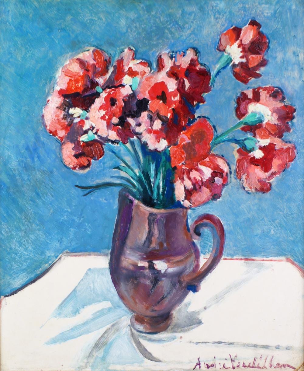 André Verdilhan comparable auction result: andr verdilhan 1881 1963 vase de tulipes rouges