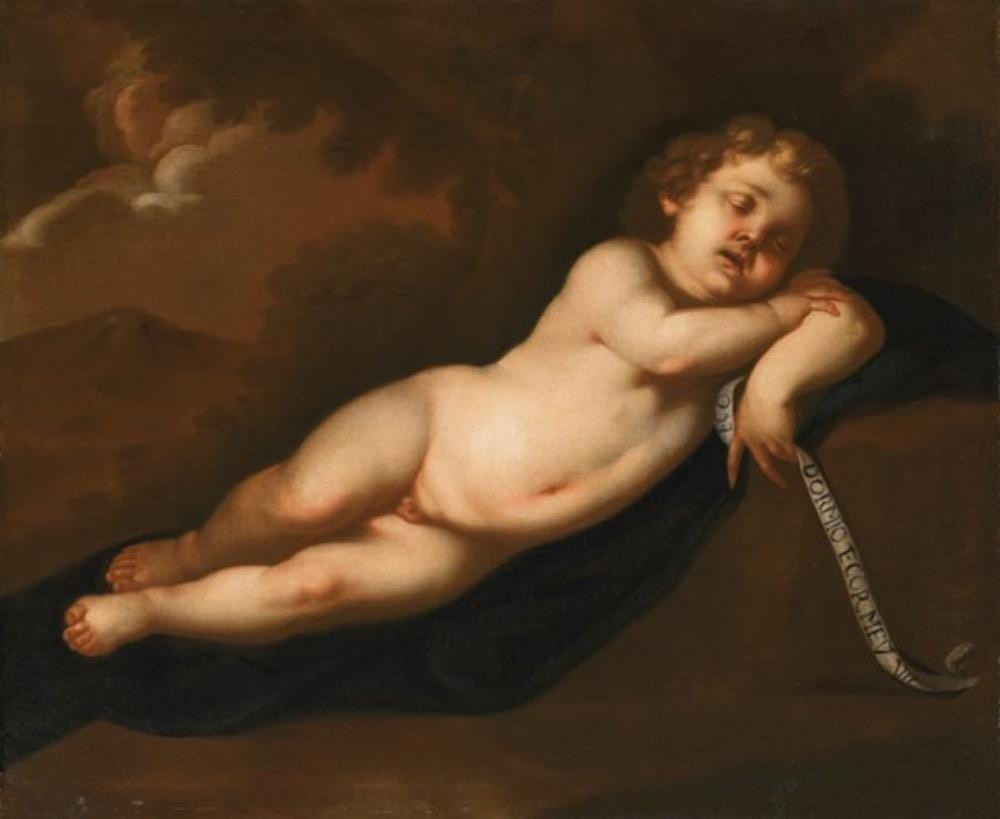 Alonso Cano comparable auction result: alonso cano granada 1601 1667 the infant christ sleeping