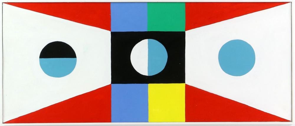 Richard Lodey comparable auction result: richard lodey british split acrylic gouach